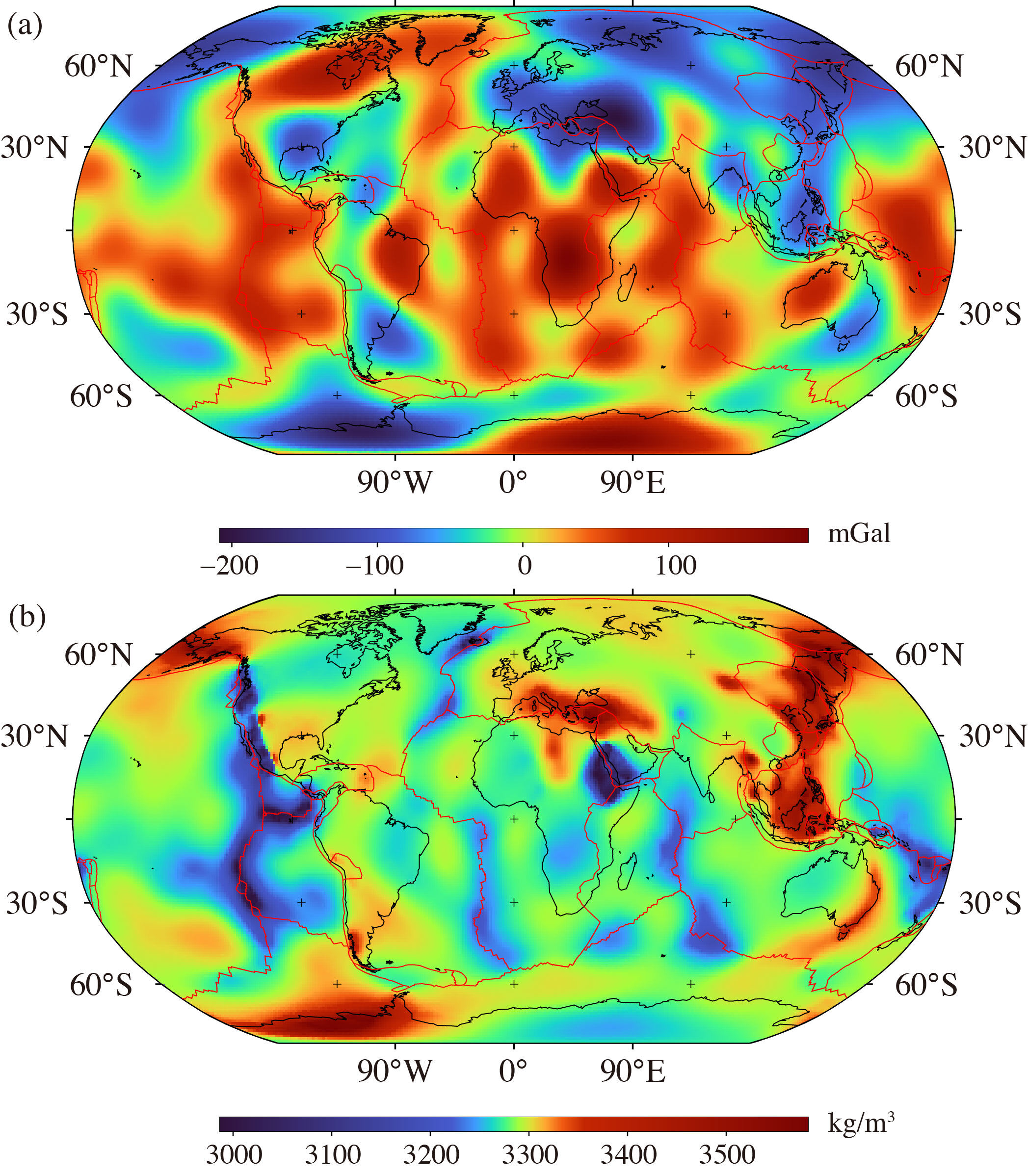 Figure 8. Density of Lithospheric Mantle